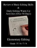 Grade 6-8: 53 Daily Editing / Grammar Practice Exercises w