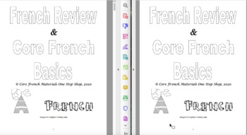 Preview of Grade 6-8 Core French Review Book