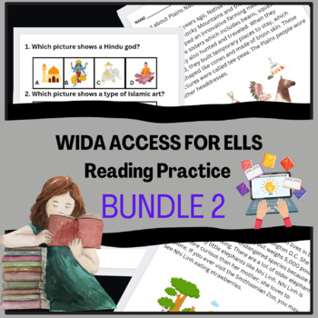 Preview of Grade 6-8 ELL / ELD / ESOL Reading Practice Bundle #2 for WIDA ACCESS Test