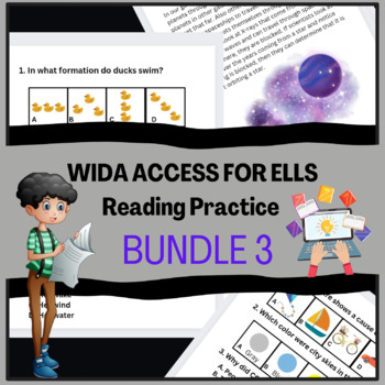 Preview of Grade 6-8 ELL / ELD / ESOL Reading Practice Bundle #3 for WIDA ACCESS Test