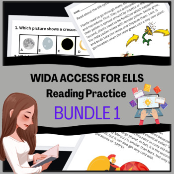 Preview of Grade 6-8 ELL / ELD / ESOL Reading Practice Bundle for WIDA ACCESS Test
