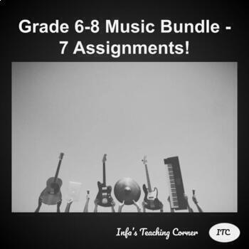 Preview of Grade 6-8 Music Bundle - 7 Unique Resources!