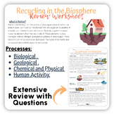 Grade 6-8 Science | Recycling in the Biosphere Worksheet a