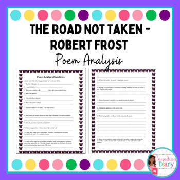 robert frost 1 the road not taken analysis