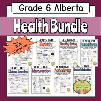 Preview of Grade 6 Alberta - Health and Wellness Bundle - New Curriculum