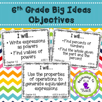 Preview of Grade 6 Big Ideas Math Objectives