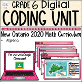 Grade 6 NEW Ontario Math Coding Digital Google Slides