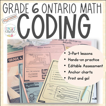 Preview of Grade 6 Coding 2020 Ontario Math (PRINT) : Algebra