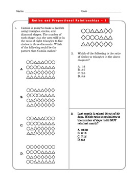 grade 6 common core ratios and proportions math worksheet 11 tpt