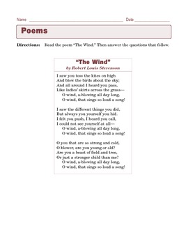 the wind poem by robert louis stevenson summary