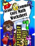 Grade 6 Common Core State Standards Mathematics Value Bundle