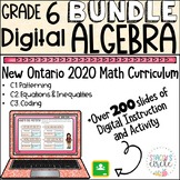 Grade 6 New Ontario Math Algebra Patterns Equations and Co