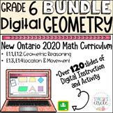 Grade 6 NEW Ontario Math Geometry DIGITAL Bundle