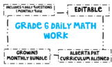 Grade 6 Daily Math Work ~ Bellringer, Exit Ticket, Early F