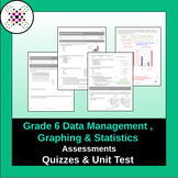 Grade 6, Data Management, Graphing & Statistics - EDITABLE