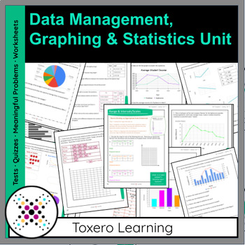 Preview of Grade 6, Data Management, Graphing & Statistics (Unit 7)