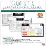 Grade 6 ELA Portfolio Checklists ~ CCSS Overview & Checklists