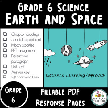 Preview of Grade 6 Science Earth And Space Unit Workbook - Ontario + Google Drive