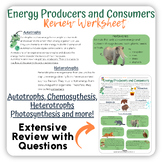 Grade 6 Energy Producers and Consumers Activity | Middle S