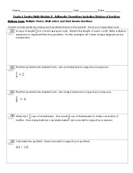 Preview of Grade 6 Eureka Math Module 2 EngageNY