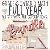 Grade 6 Math NEW Ontario FULL YEAR Bundle - ALL STRANDS