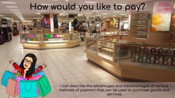 Preview of Grade 6 Financial Literacy: Choosing a Payment Method Game