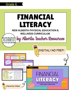 Preview of Grade 6 Financial Literacy Unit- NEW ALBERTA CURRICULUM- Digital + No Prep