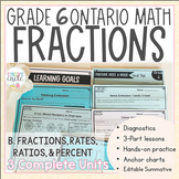Grade 6 Fractions Rates and Ratios NEW Ontario Math : B . Number