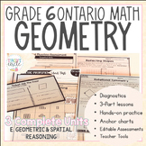 Grade 6 Geometry Bundle NEW Ontario Math : E Geometric & S