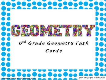 Preview of Grade 6 Geometry Task Cards