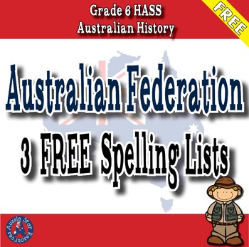 Preview of Australian Federation - FREE Spelling List