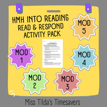 Preview of Grade 6 HMH into Reading (Modules 1-5) - Read and Respond Activity Pack