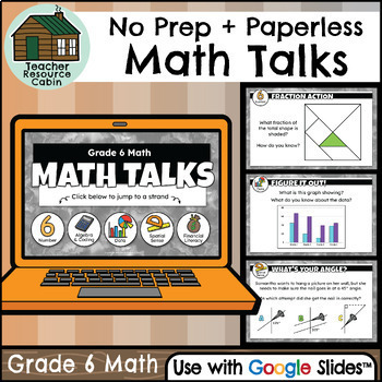 Grade 6 MATH TALKS for Google Slides™ by Teacher Resource Cabin | TPT