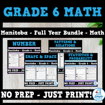 Preview of Grade 6 - Manitoba Math - Full Year Bundle