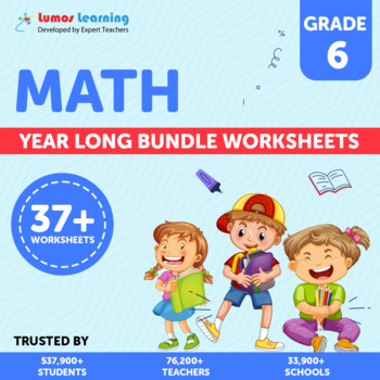 Preview of Grade 6 Math - 37+ Standard Aligned Printable Worksheets - Math Skills Mastery