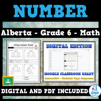 Preview of Grade 6 Math - Alberta - Number Strand - Updated 2022 Curriculum