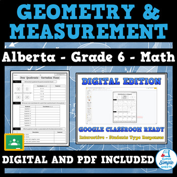 Preview of Grade 6 Math - Alberta - Geometry and Measurement - New 2022 Curriculum