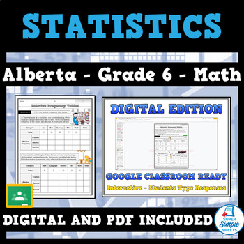 Preview of Grade 6 Math - Alberta - Statistics (Relative Frequency) - NEW 2022 Curriculum