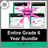 Grade 6 Math Year with EDITABLE Assessments, Growing Bundle