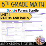 Grade 6 Math Google Forms - Unit 1: Ratios and Rates