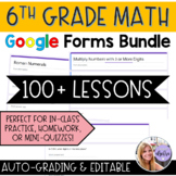 Grade 6 Math Google Forms - Year Long Bundle of Homework &