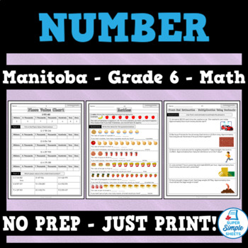 Preview of Grade 6 Math - Manitoba - Number Strand
