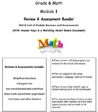 Grade 6, Math Module 1 REVIEW & ASSESSMENT (PDFs, Microsof