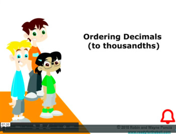 Preview of Grade 6: Math: Ordering Decimals Concept Instructional Video