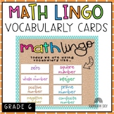 Grade 6 Math Vocabulary cards / Maths language / Australia