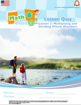 Preview of Grade 6: Math: Whole Year Quiz Bundle (24 Quizzes & Answer Key sets)