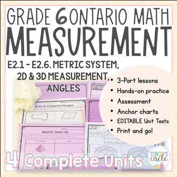 Preview of Grade 6 Measurement Bundle NEW Ontario Math Unit