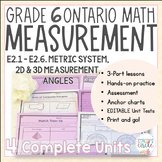 Grade 6 Measurement Bundle NEW Ontario Math Unit