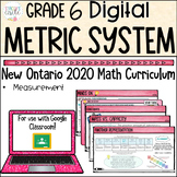 Grade 6 Ontario Math Measurement Metric System DIGITAL Slides