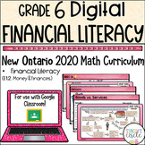 Grade 6 NEW Ontario Math Curriculum Financial Literacy Dig